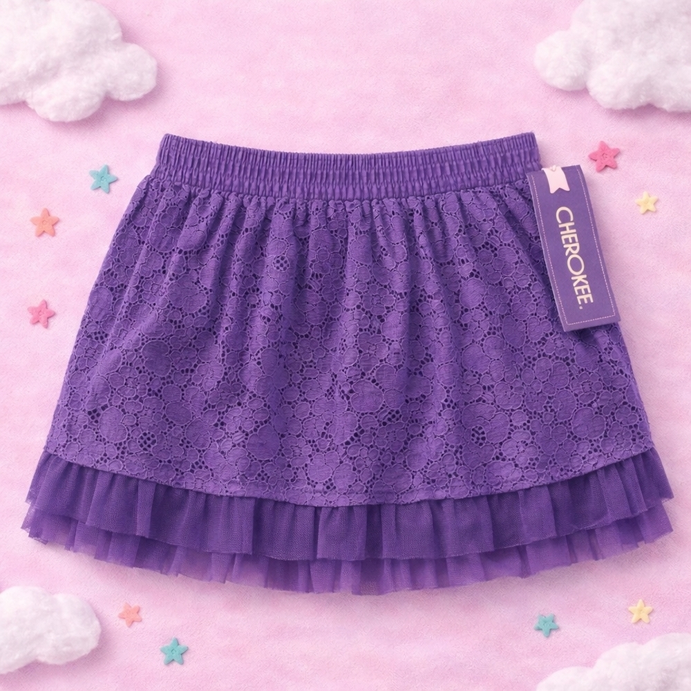 Cherokee Purple Lace Ruffle Skirt